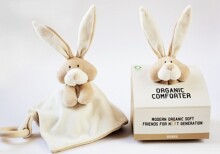 Wooly Organic Bunny Art.00205 Мягкая погремушка из эко хлопка - Зайка (100% натуральная)