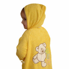 TY i MY Natural Cotton Frote Bērnu mīksts dabīgas kokvilnas halāts ar kapuci