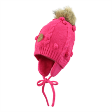 Huppa '17 Macy Art. 83570000-60063 Теплая вязанная шапочка для деток с хлопковой подкладкой (р.XXS , XS )