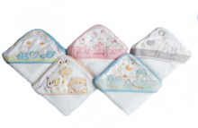 Libra babies Art.7964 Szare Amici hooded towel