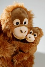 „Uni Toys“ menas. M18411 Orangutanas ir kūdikis - minkšta žaislinė beždžionė su orangutanu