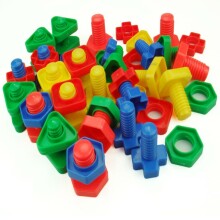Funny Blocks Art.HC-059 Детский пластиковый развивающий набор конструктор с винтами и гайками