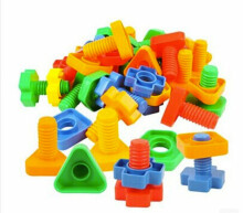 Funny Blocks Art.HC-059 Детский пластиковый развивающий набор конструктор с винтами и гайками