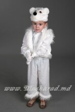 Constec Art.12646 Vaikų pūkuotas karnavalinis kostiumas Baltasis lokys