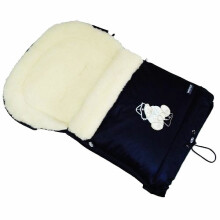 Womar Exclusive №20-82767 Black Спальный мешок на натуральной овчинке для коляски 106 cm