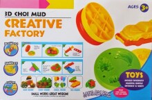 Creativ Factory Art. 323739 Dough Set 3D choi mud Plastilīns kartona kastītē 4 krāsas ar piederumiem