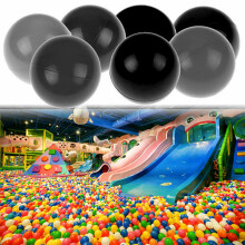 Mėlynojo kaspino sausi baseino kamuoliukai juodi 006463 baseino kamuoliukai - juodi Ø 6 cm, 500 vnt.