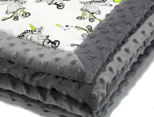 La Millou By Mommy Draws Art. 83435 Infart Blanket Funny Bunny Grey