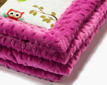 La Millou By Anna Mucha Art. 83451 Infart Blanket Owl Radio Raspberry