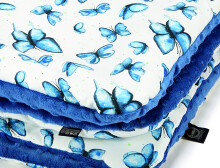 La Millou Art. 83466 Toddler Blanket Motylem Jestem Electric Blue Augstākās kvalitātes divpusēja sedziņa (80x100 cm) 