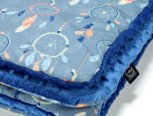 „La Millou“ menas. 83467 Toddler antklodė Dream Catcher Electric Blue Premium dvipusė antklodė (80x100 cm)