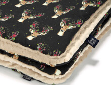 La Millou By Katarzyna Zielinska Art. 83485 Toddler Blanket Oh My Deer Latte Высококачественное детское двустороннее одеяло (80x100 см)