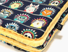 La Millou Art. 83496 Toddler Blanket Indian Zoo Sunshine