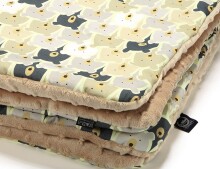 „La Millou“ menas. 83500 Toddler antklodė Pure Bears Latte Premium dvipusė antklodė (80x100 cm)