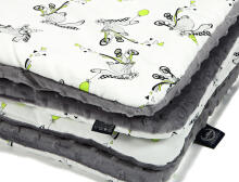 La Millou By Mommy Draws Art. 83523 Preschooler's Blanket Funny Bunny Grey