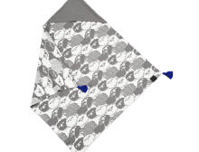 La Millou Art. 83599 Cotton Tender Blanket Chaber Grey Sheep