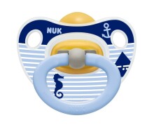 Nuk Happy Kids Art.SB71  Латексная пустышка анатомической формы скошенная 6-18 месяцев (1 шт.)