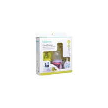 Kidsme Pink&Green Baby Food Feeder Set Art.160362  Mazuļu silikona svaiga ēdiena barošanas ierīces komplekts