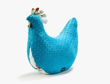 La Millou Byanna Mucha Art. 83869 Grandma Dana's Hen Large Turquoise Owl Radio Высококачественная детская подушка/ Подушка для кормления (50x60 см)