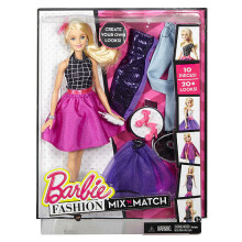 „Mattel Barbie Fashion Mix'n Matcn Barbie Doll Art“. DJW57 / 58 Lėlė Barbė su aksesuarais