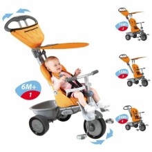„Smart Trike Recliner Steering® 4-in-1“ vaikų triratukas su rankena ir stogu