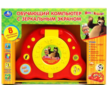 Умка Art.B743621-R Обучающий детский компьютер Маша и Медведь, с волшебным экраном