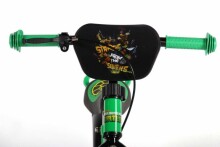 Yipeeh Racing Turtles Black Green 377 Balance Bike Bērnu skrējritenis ar matālisko rāmi 12'' un bremzēm