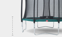 BERG Favorit + apsauginis tinklas „Comfort“, 1330, sulankstomas batutas su 430 cm apsauginiu tinklu