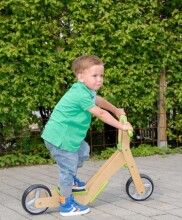 AmLeg Scooter Bike Art.83143 Детский велосипед бегунок/скутер с деревянной рамой 2 в 1