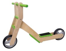 AmLeg Scooter Bike Art.83143 Детский велосипед бегунок/скутер с деревянной рамой 2 в 1