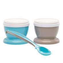 Thermobaby 1659/46 Emeraude decorated section plates with spoon