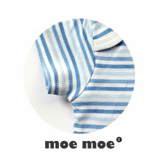 MoeMoe Art.68068 Medvilninis kūdikių kostiumas trumpomis rankovėmis.