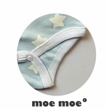 MoeMoe 9384 medvilninis kūdikių kostiumas trumpomis rankovėmis [62-86]