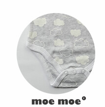 MoeMoe Art.7051 Zīdaiņu kokvilnas bodijs ar īsajām piedurknēm  [62-86]