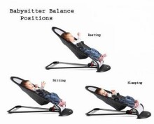 Babybjorn Babysitter Balance Fog Blue / Grey Art.005091 Aukštos kokybės, ergonomiška kūdikio supamoji kėdė