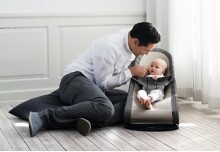 Babybjorn Babysitter Balance Fog Blue/Grey Art.005091  Эргономичное кресло - шезлонг для малышей