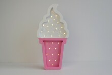 HappyMoon Ice  Art.85969 Pink White Ночник-светильник со светодиодами