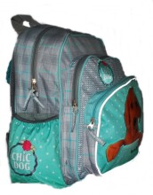 Patio Ergo School Backpack Chic Dog Art. 86089  Школьный эргономичный рюкзак с ортопедической воздухопроницаемой спинкой [портфель, ранец]  40501