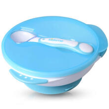 Kidsme Suction Bowl Art.9832  Aquamarine Bowl with spoon