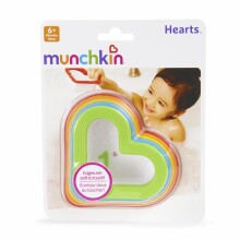 Munchkin Hearts Art.012312 Набор чашек  для ванны Сердечки (5шт.)