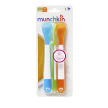 Munchkin Lift  Spoons Hearts Green Art.011004 Ложечки для самостоятельного употребления пищи с мягким кончиком(3шт.)