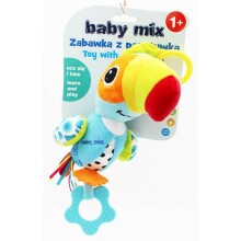 Baby Mix Art.15997 Tukan Mūzikālā rotaļlieta ar zobgrauzni ratiņiem/aukrēsliņiem/gutiņām