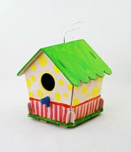 „Robotime Art.F199 Bird House Puzzle 3D“, pagamintas iš medžio, su spalva „Bird House“ (