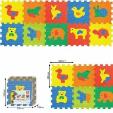 Smily Play Puzzle Art.1005B3 Bērnu daudzfunkcionālais grīdas paklājs puzle Dzīvnieki no 10 elementiem