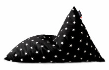 „Life by Qubo ™ Tryangle Denim Stars Black“, 70499, pupelių krepšiai, pūstuvai, minkšti pupelių maišeliai, pupelių krepšys