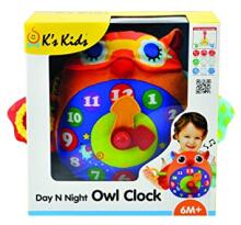 K's Kids Day N Night Owl Clock Art.KA10662