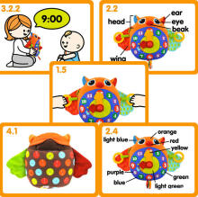 K's Kids Day N Night Owl Clock Art.KA10662