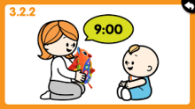 K's Kids Day N Night Owl Clock Art.KA10662