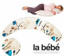 La Bebe™ Moon Maternity Pillow Cover Art.5143 Flowers  Дополнительный чехол [навлочка] для подковки 36*185cm